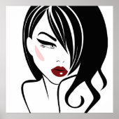 Vintage Rote Lippen Poster (Vorne)