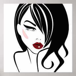 Vintage Rote Lippen Poster