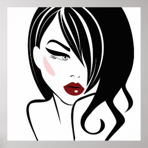 Vintage Rote Lippen Poster