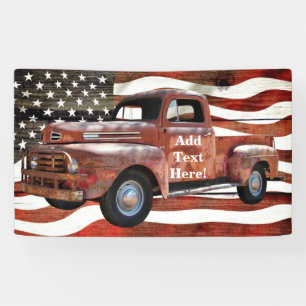 Vintage rote LKW-Fahne Banner