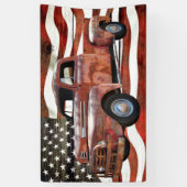 Vintage rote LKW-Fahne Banner (Vertikal)