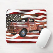 Vintage rote LKW-Fahne Mousepad (Mit Mouse)