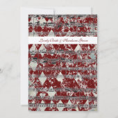 Vintage Rote Musik Zickzack Hochzeitseinladung Einladung (Rückseite)