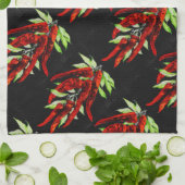 Vintage rote Paprikaschoten Geschirrtuch (Gefaltet)