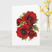 Vintage Rote Pflaumen, Karte (Gelbe Blume)