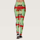 Vintage Rote Pilze Leggings (Rückseite)