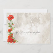 VINTAGE ROTE POPPIEN SAVE THE DATE (Rückseite)