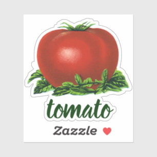 Vintage rote reife Tomate, Gemüse und Früchte Aufkleber