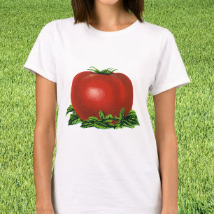 Vintage rote reife Tomate, Gemüse und Obst T-Shirt