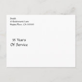 Vintage Rote Rente Save the Date Ankündigungspostkarte (Rückseite)