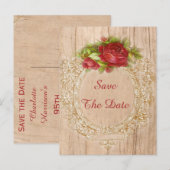 Vintage Rote Rose 95. Geburtstag Ankündigungspostkarte (Vorne/Hinten)