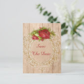 Vintage Rote Rose 95. Geburtstag Ankündigungspostkarte (Stehend Vorderseite)