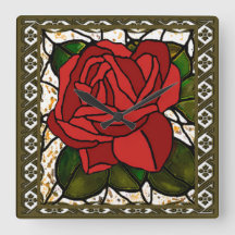 Vintage Rote Rose Art Deco