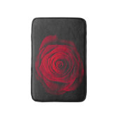 Vintage rote Rose auf schwarzem Hintergrund Badematte (Vorderseite Vertikal)