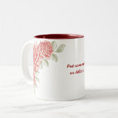 Vintage rote Rose benutzerdefinierte Tasse (Vorderseite Links)