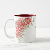 Vintage rote Rose benutzerdefinierte Tasse (Links)