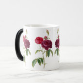 Vintage Rote Rose Blüten - Zeitlose Eleganz Verwandlungstasse (Vorderseite Links)