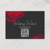 Vintage rote Rose Blütenhochzeit Begleitkarte (Vorderseite)