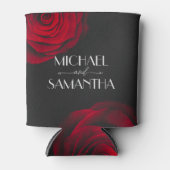 Vintage rote Rose Blütenhochzeit Dosenkühler (Vorderseite)