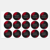 Vintage rote Rose Blütenhochzeit Etiketten (Blatt)