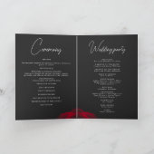 Vintage rote Rose Blütenhochzeit Programm (Innenseite)
