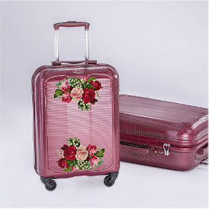 Vintage Rote Rose Bouquets Aufkleber