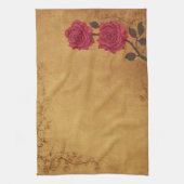 Vintage Rote Rose Handtuch (Vertikal)