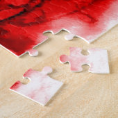 Vintage Rote Rose Illustration Blume Kunst Puzzle (Seite)