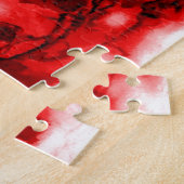 Vintage Rote Rose Illustration Blume Kunst Puzzle (Seite)
