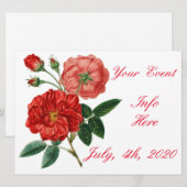 Vintage Rote Rose Illustration Thunder_Cove (Vorne/Hinten)