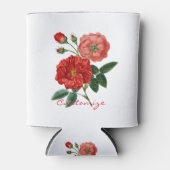 Vintage Rote Rose Illustration Thunder_Cove Dosenkühler (Vorderseite)