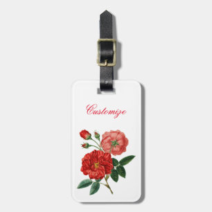 Vintage Rote Rose Illustration Thunder_Cove Gepäckanhänger