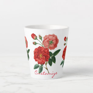 Vintage Rote Rose Illustration Thunder_Cove Milchtasse
