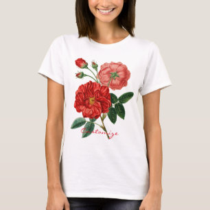 Vintage Rote Rose Illustration Thunder_Cove T-Shirt