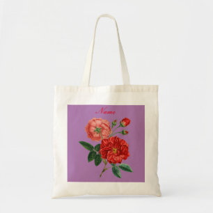 Vintage Rote Rose Illustration Thunder_Cove Tragetasche