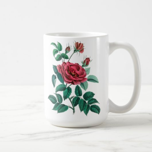 Vintage Rote Rose Kaffeetasse (Rechts)