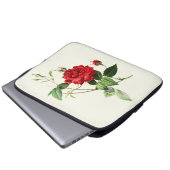 Vintage Rote Rose Laptopschutzhülle (Vorne Knopf)
