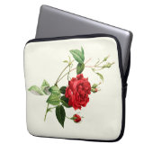 Vintage Rote Rose Laptopschutzhülle (Vorderseite Links)