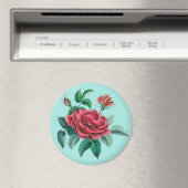 Vintage Rote Rose Magnet (In Situ (Geschirrspüler))