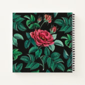 Vintage Rote Rose Notizblock (Rückseite)