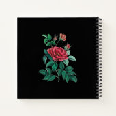 Vintage Rote Rose Notizblock (Rückseite)