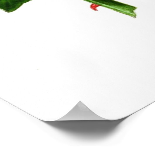 Vintage Rote Rose Poster (Ecke)