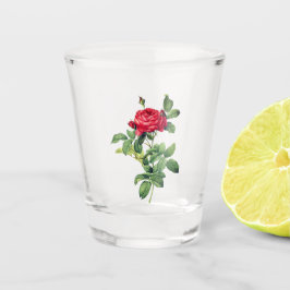 Vintage Rote Rose Schnapsglas