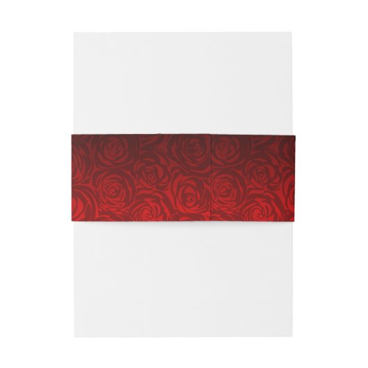 Vintage Rote Rose Schwarzes Gold Einladungsbanderole (Rückseitenbeispiel)