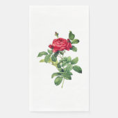 Vintage Rote Rose Serviette (Vorderseite)