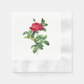 Vintage Rote Rose Serviette (Vorderseite)