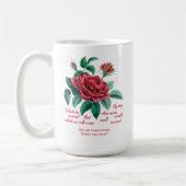Vintage Rote Rose Shakespeare "Romeo und Julia" Kaffeetasse (Links)
