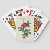 Vintage Rote Rose Spielkarten (Rückseite)