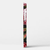 Vintage Rote Rose Stickereimuster Case-Mate iPhone Hülle (Rückseite / Links)