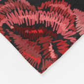 Vintage Rote Rose Stickereimuster Fleecedecke (Ecke)